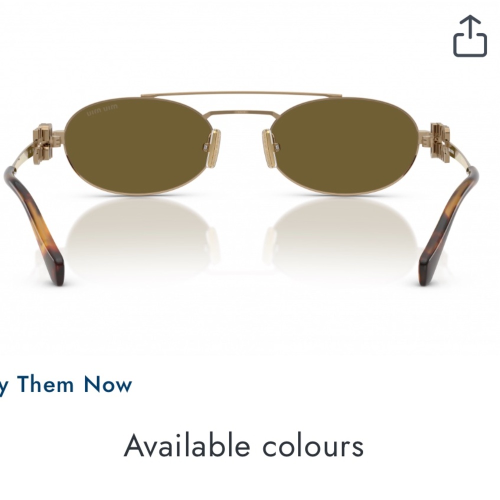 MIU MIU Gold and Tortoise Sunglasses - Picture 4 of 9